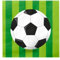 PD-Party: 16 servilletas de fútbol - decoraciones de fiesta para cumpleaños - cumpleaños infantil - decoraciones de cumpleaños de fútbol para niños y niñas - cumpleaños de fútbol - 16 x 16 cm