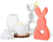 3D Kaninchen Kerze Silikonform, Geldgeschenk Kommunion Silikonform kerzenhalter, Kaninchen gießformen silikon, Epoxidharz Formen Egg Box Resin Mold,Harz Silikonform