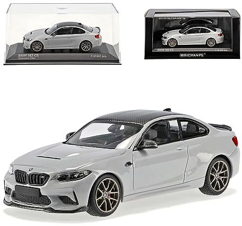 alles-meine.de GmbH B*M*W 2er F22 M2 CS Competition Coupe Silber mit goldenen Felgen Modell 2013-2021 Version Ab 2020 limitiert 1 von 462 Stück 1/43 Minichamps Modell Auto mit in..