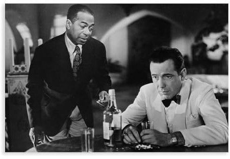 Hndeial Casablanca Humphrey Bogart Filmposter auf Leinwand, Schlafzimmer-Dekor, Sportlandschaft, Büro, Raumdekoration, Geschenk, ungerahmt, 30 x 45 cm
