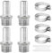 Josaton Lot de 4 raccords de tuyau cannelés en acier inoxydable 3/4 mâle x 19 mm cannelé (19 mm), connecteur de tuyau avec collier de serrage pour air, eau, carburant