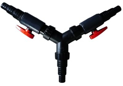 TopHomer 3-Wege-Ventil Wasserverteiler, 25/32/38mm Y-Verteiler mit 2 Absperrhähnen für Teichpumpe Wasserläufe