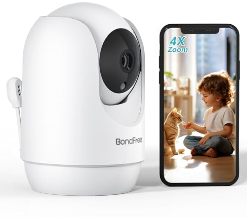 HOMEDEMO Überwachungskamera Innen 2K/3MP/4-Zoom, Babyfon Haustierkamera 2.4/5GHz WLAN Babyphone mit Kamera und App, Zwei-Wege-Audio & IR-Nachtsicht, Schrei- und Bewegungserkennung & Auto Trackin