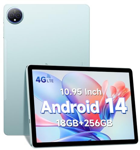 FOSSiBOT Tab 12 Android 4G LTE Tablet, 11 Zoll L1 FHD 2K IPS, 18GB+256GB+1TB TF Kard, Octa-Cora T606 Chip, 7000mAh Batterie, 5MP+13MP Kamera, Dual 4G SIM Slots,BT 5.0,Type-C,OTG