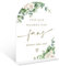Eucalyptus Rose Wedding Fan Sign, 6 x 8 Inch White Arch Acrylic Wedding Sign with Holder, Wedding Sign for Ceremony and Reception, Wedding Decoration, Wedding Supplies - AM23