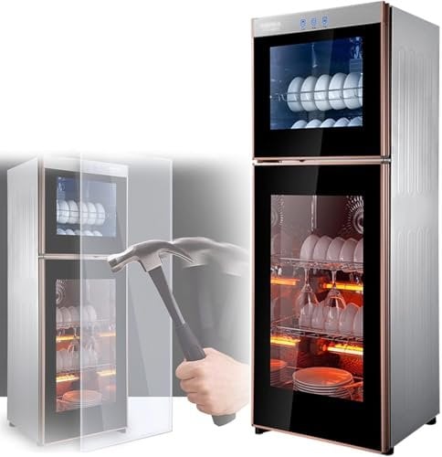 138L/168L/198L Multi-Function Kitchen Cleaning Cabinet,Double Stainless Steel Dish Rack,Large Capacity Disinfection Cupboard,Let Customers Use Tableware with Confidence,168L