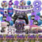 101 Pièces Decoration Anniversaire Fortni 8 Ans, Decoration Anniversaire Jeu Vidéo, Ballons Deco Anniversaire Gaming,Décoration Ballons Jeu Vidéo, Gaming Party Supplies, Fournitures Décoration de Fête