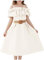 KODMNSW Kleid Mädchen Teenager A Line Kleider Festlichekleider Partykleid Trägerloseskleid Sommerkleider Kinderkleider Chiffonkleid Freizeitkleid 6-13 Jahre Sale Mädchen Weiß 12-13 Jahre