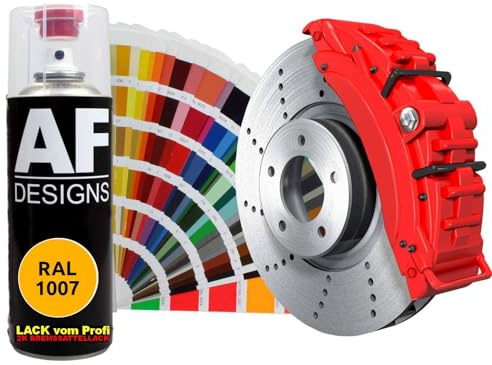 Alex Flittner Designs Spraydose RAL1007 NARZISSENGELB | Hochwertiger 2K - Bremssattellack: Der Alex Flittner Designs 2K Bremssattellack bietet eine langlebige, widerstandsfähige