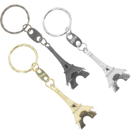 CAXUSD Eiffelturm-schlüsselanhänger-set 3-teilig Kreatives Design Für Den Modischen Täglichen Gebrauch