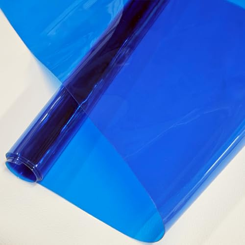 JERLITU Transparenter PVC-Vinyl-Stoff, transparente Vinyl-Rolle zum Nähen | Transparentes PVC-Vinyl, 30 x 120 cm, einfarbig, wasserdicht, 0,5 mm, transparente Vinylfolie für Bastelarbeiten, Dekoration