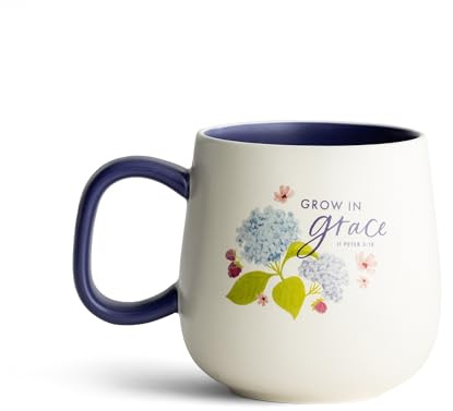 Dayspring - Grow in Grace Floral Ceramic Mug, 16oz