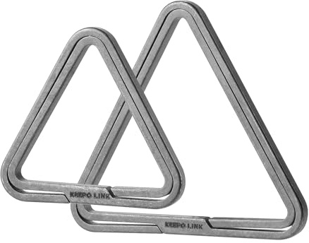 KEEPO LINK Multi-Use Titanium Key Ring - DIY Necklace EDC Keychain Rings | Split Keyring for Everyday carry, Men & Women, Dog tag, Triangle