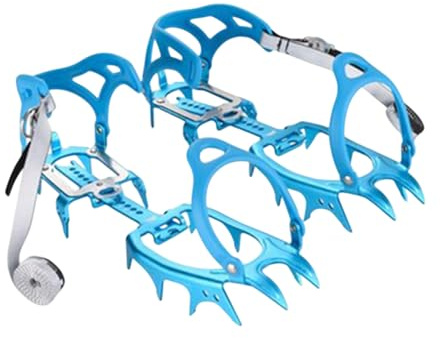 Sujetadores De Hielo Para Zapatos,Herramienta De Tracción Antideslizante Con 14 Garras De Aluminio Ligero | Tacos De Tracción Para Andar - Para Botas De Mujer Invierno Senderismo Escalada Caminata Ext
