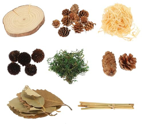DECOMELODY Tannenzapfen Zweige Satz Natürliche Selbstgemacht Foto Requisiten Party Herbst Deko Weihnachten