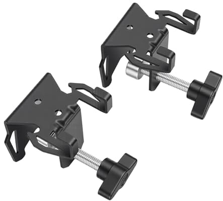 Sxhlseller Outdoor Gas Canister Hook Durable Table Clamp/Holder for Camping with Bottle Opener 2 Pcs for Multiple Desktops