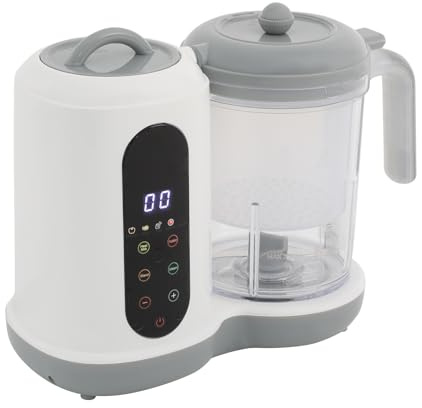 450W Multifunktionale Küchenmaschine mit Dampfgaren, Mixen und Erhitzen, Babynahrungsprozessor mit Selbstreinigungsfunktion, Babynahrungszubereiter Baby Nahrungszubereitung