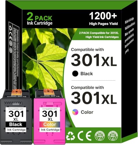 301 XL Kompatibel für HP 301 Druckerpatronen Multipack (Schwarz, Farbe) | 301XL 301 XL Druckerpatronen für HP Envy 4500 4504 5530 5534 DeskJet 2540 2544 2549 2050 3050 OfficeJet 4630 4632 2620 2622