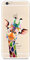 per iPhone 6 6s Custodia, CrazyLemon Custodia protettiva trasparente in TPU ultra sottile con design colorato trasparente morbido per iPhone 6 6S da 4,7 pollici - Giraffa Colorata
