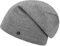 LIERYS Fine Merino Long Beanie Herren/Damen/Kinder (Länge: 30 cm) - Made in Germany - Strickmütze aus Merinowolle - Wintermütze in One Size (54-61 cm) - Herrenmütze Herbst/Winter grau One Size