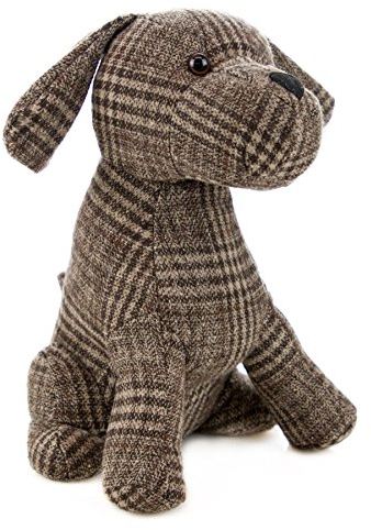 Nicola Spring Milo The Dog Door Stop - 19 x 26.5cm - Brown - Pack of 1 - Indoor Vintage Interior Decorative Animal Weighted Door Stopper for Home, Office Doors