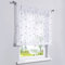 HongYa Transparenter Voile Bändchenrollo Tunnelzug Raffrollo Raffgardine mit Ranken-Stickerei H/B 120/100 cm Beere