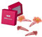 Haarallerliebst Haarspangen Set für Kinder – 4 Stück Blume und Herz mit Glitzer inkl. Aufbewahrungsbox pink – Ideal für dünnes bis dickes Haar