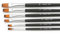 Soft Flachpinsel 6er-Set in den Größen 0 – 10, feine Nylonpinsel für Aquarell und Acylfarben Schwarz