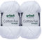 2x50 Gramm Gründl Cotton Fun Häkelgarn Schulgarn aus 100% Baumwolle + 1 Anleitung für EIN Meerschwein (01 Weiss)