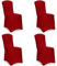 Deuba® Stuhlhussen 4er Set Bordeaux Rot Weihachten Stretch Dehnbar 30°C Waschbar Stuhlbezug Hussen für Stühle Bezug Überzug Überwurf Cover Überzieher