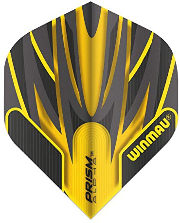 WINMAU Prism Alpha Black & Orange Extra Dicke Dart Flights - 1 Sätze pro Packung (3 Flights insgesamt)