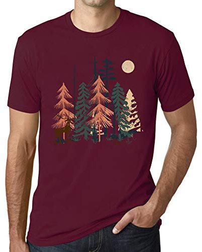 Ultrabasic® Uomo Maglietta Nature Woods Forest Gift
