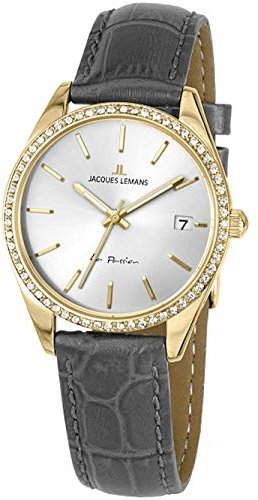 JACQUES LEMANS Damenuhr La Passion Grau/Goldfarben 1-2085C