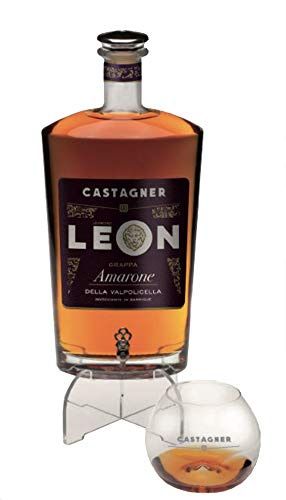 CASTAGNER - GRAPPA AMARONE LEON da 3 L CON BICCHIERI in OMAGGIO