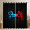 Teens Gaming Window Curtain Gamer Gift For Boys Window Treatments For Kids Girls Young Man Video Games Window Drapes Chic Pixel Cube Abstract Curtains With Grommet Black Red Blue Room Decor W46*L72