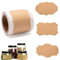 300 Stück Kraftpapier Etiketten Aufkleber, Selbstklebend Kraftpapier Sticker, 3 Stile Aufkleber， für Backverpackung, Lebensmittelglas, Marmeladenglas, Küche