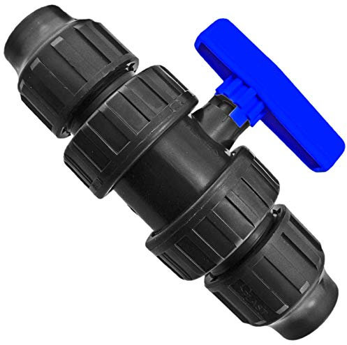 PP Fitting Kugelhahn Verschraubung Klemmverbinder für PE-Rohr 20-50 mm | Wunschgröße auswählen >>> 40mm x 40mm