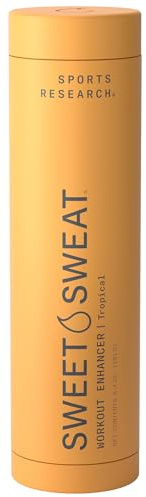 Sports Research Sweet Sweat Workout Enhancer Roll-On Gel Stick, Tropical - Lässt Sie härter und schneller Schwitzen, Verwendung mit Sweet Sweat Waist Trimmer