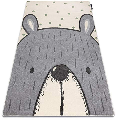 rugsx Teppich Petit Bear BÄR Kinderteppich für Babyzimmer, Spielteppiche, Kinderzimmer, Creme 160x220 cm