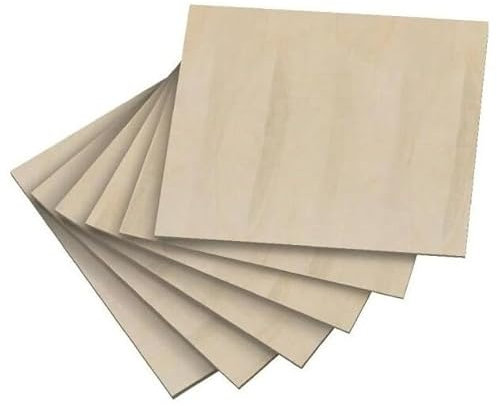 Generico 4 Pezzi Pannello Compensato Multistrato Pioppo mm 3,6 x 300 x 1200