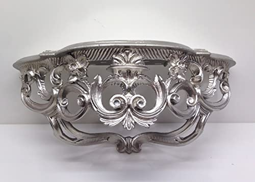 artissimo Barock Konsole Wandkonsole/Spiegelkonsolen/Wandregal 40 x 17 ANTIK Wandablage Hängekonsole CP74 (Antik Silber)