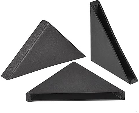 sourcing map 20 Pack PP-Eckenschutz Dreieck 35x5mm für Keramik Glas Metallplatten Schwarz
