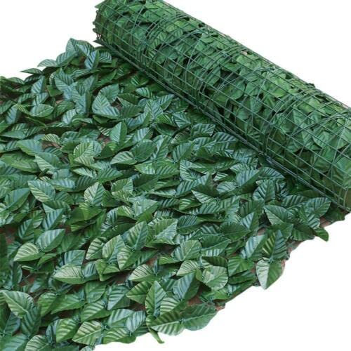 Decorative Artificial Ivy Leaf Green Hedge Roll 6m x 1m Privacy Hedging Wall Landscaping Garden Fence UV Fade Protected for Outdoor Decor (1 * 6M)