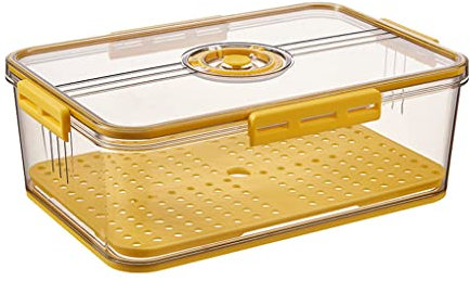 JMAHM Kühlschrank Schubladen Fridge Organizer Stapelbar Kühlschrank Aufbewahrungsbox fur Küchen、Kühlschrank、Schränke (32.5x22.5x11cm)