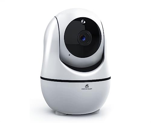 Homesuit Überwachungskamera, Kamera für Babyphone mit Nachtsicht, Zwei-Wege-Audio, 360 Grad, 720P HD Display, Nur Kamera, Weiß