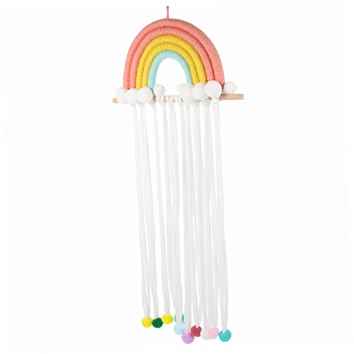 minkissy Regenbogen Haarschleifenhalter Organizer Wandbehang Haarschmuck Aufbewahrung Für Mädchen Platzsparend Sichtbar Robust