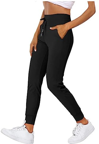 Vasreyy Jumpsuits Für Damen Bundeswehr Hose Sportleggins Lang Skinny Hoher Taille Drawstring Yogahosemit Tasche Elastische Einfarbig Schlupfhose Freizeit Stretch Track Pants Sportleggings