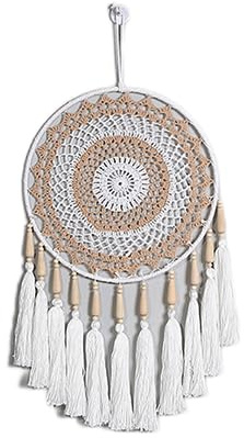 Ulalaza Makramee-Wandbehang, Dekor, handgefertigt, gewebter Wandteppich, Quasten-Wandbehang, Ornamente, Boho-Wandbehang, Wohnung, Zimmer, Zuhause, Büro, Dekoration, Zimmer, Galerie,