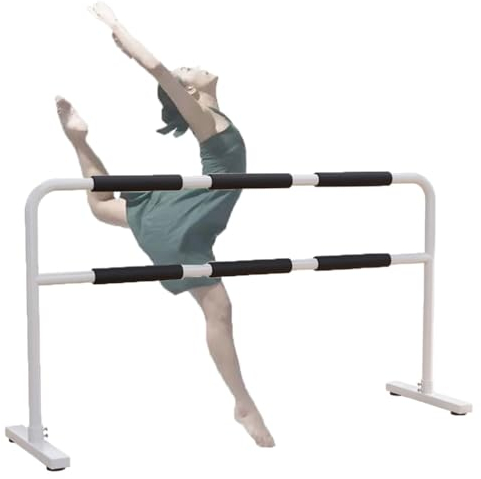 HamoM Ballettstange Weiße Ballettstange aus Stahl mit schwarzem Schaumstoffgriff, geeignet für Heimtanzstudios, Fitnessstudios und Fitnessclubs (Color : White, Size : 2M/6.6FT)