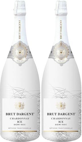 Brut Dargent - Ice Chardonnay Halbtrocken Sekt, Methode traditionnelle (1 x 0.75 L) (Packung mit 2)